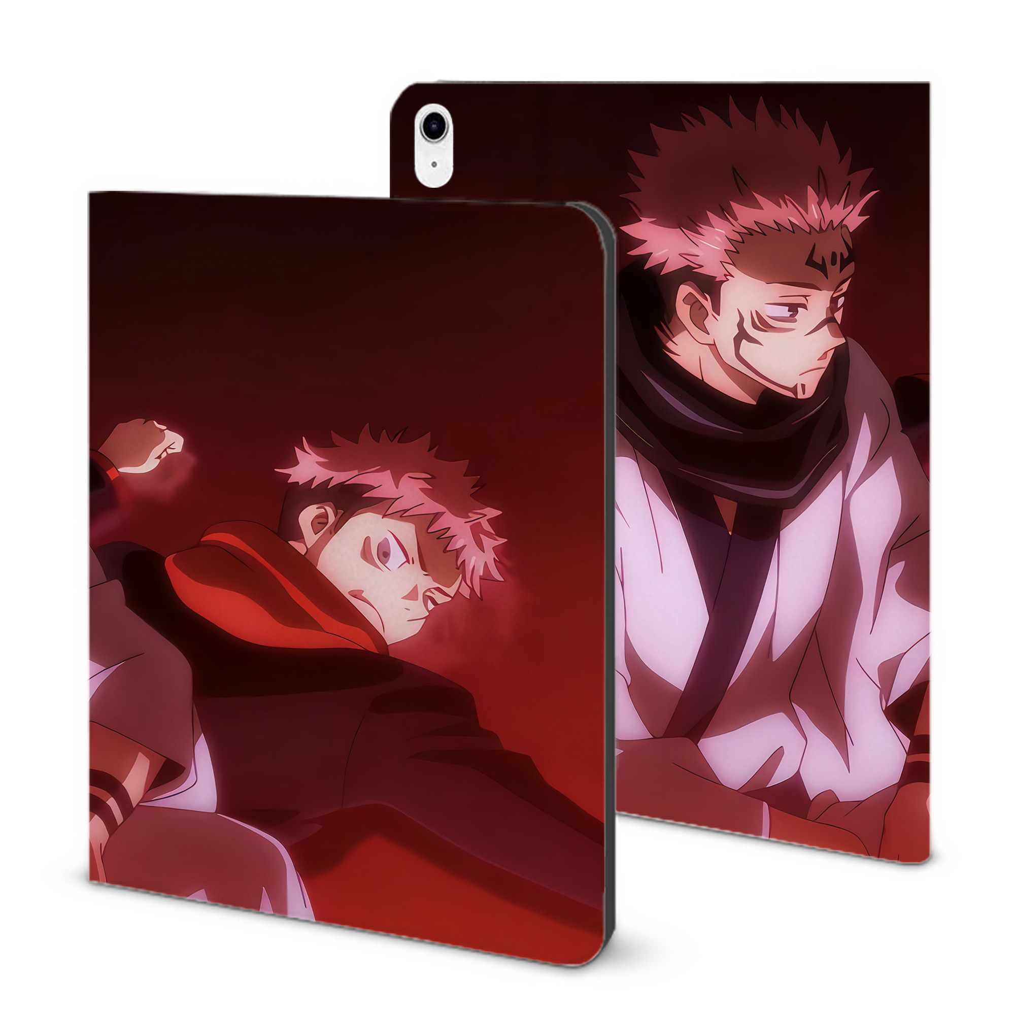 （画像用） 呪術廻戦 Jujutsu Kaisen IPad ケース ブック型 PUレザー TPU 耐衝撃 軽量 薄型 ペン収納なし 全面保護 IPad 各モデル対応
